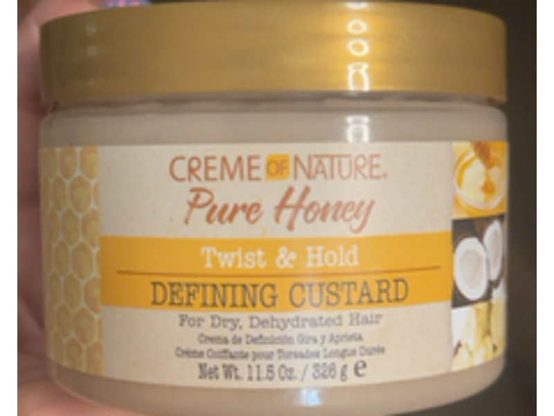 Creme of Nature Defining Custard, Pure Honey, Coconut Oil And Shea Butter Formula, Twist & Hold, 11.5 oz/326 g