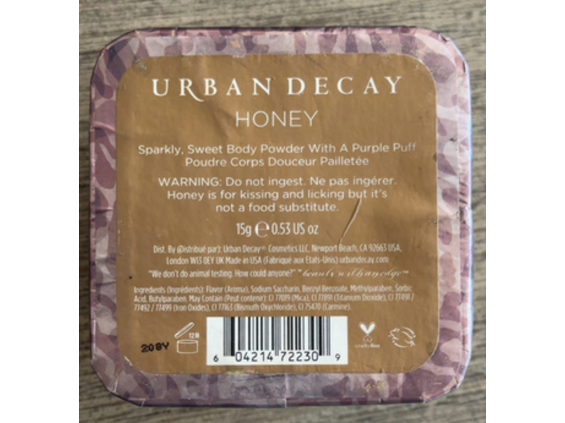 Urban Decay Sparkling Lickable Body Powder, Honey, 0.53 oz/15 g
