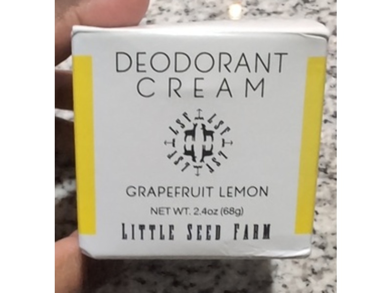 Little Seed Farm Deodorant Cream, Grapefruit Lemon, 2.4 oz/68 g