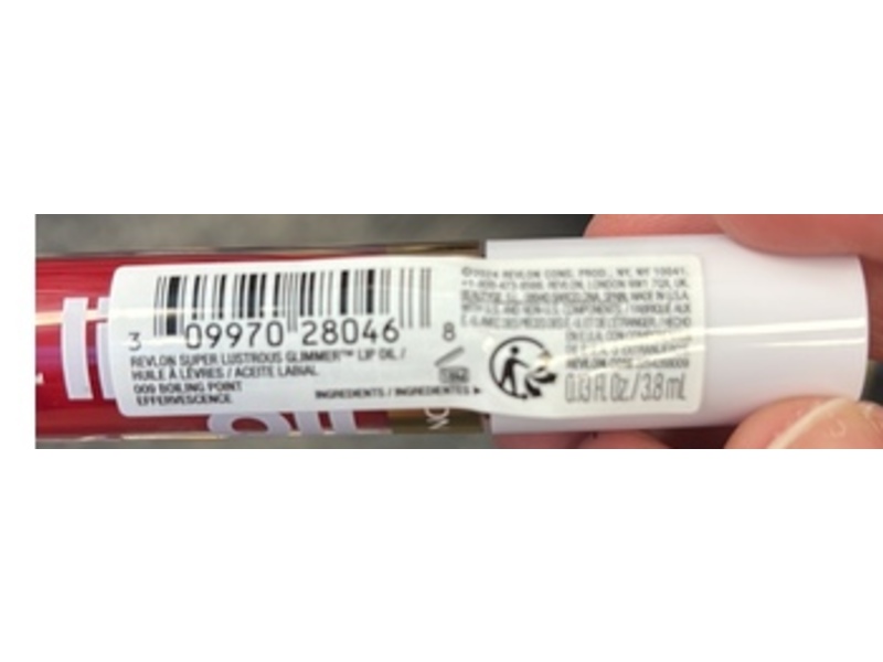 Revlon Super Lustrous Glimmer Lip Oil, 009 Boiling Point, 0.13 fl oz/3.8 mL