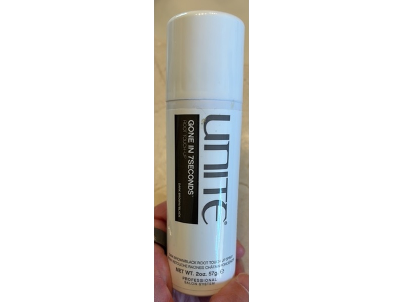 Unite Gone In 7 Seconds Root Touch Up Spray, Dark Brown/Black, 2 oz/57 g