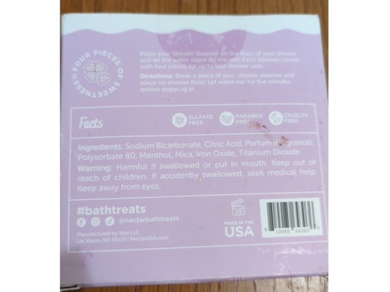 Nectar Bath Treats Shower Streamer Treat, Lavender Blossom, 6.5 oz/184 g, 4 Count