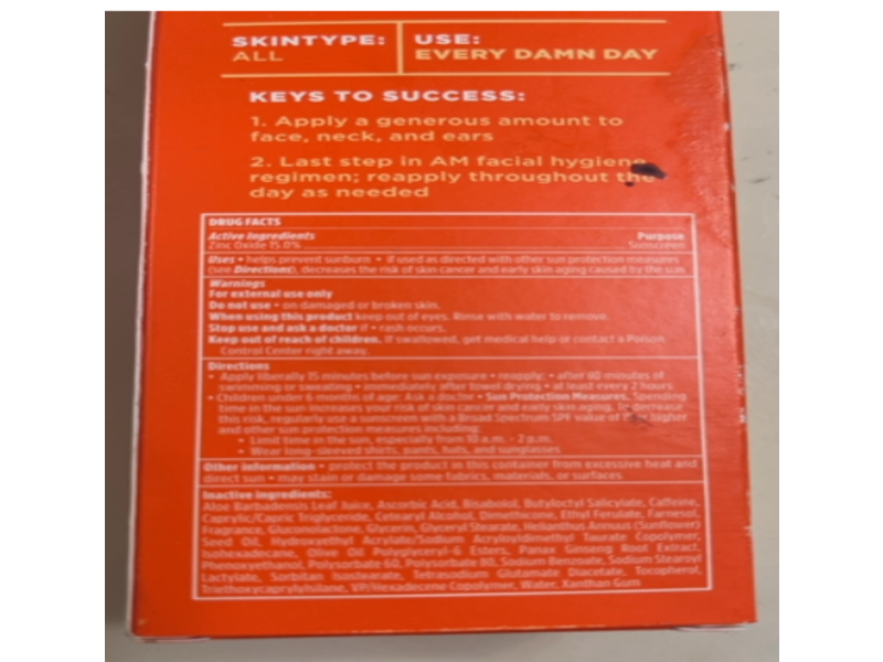 Duke Cannon Supply Co. Daily Defense Face Mineral Sunscreen Lotion, SPF 32, 3 fl oz/88 mL