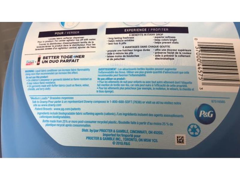 Downy Ultra Liquid Fabric Softener, April Fresh, 197 Loads, 170 fl oz/5.03 L