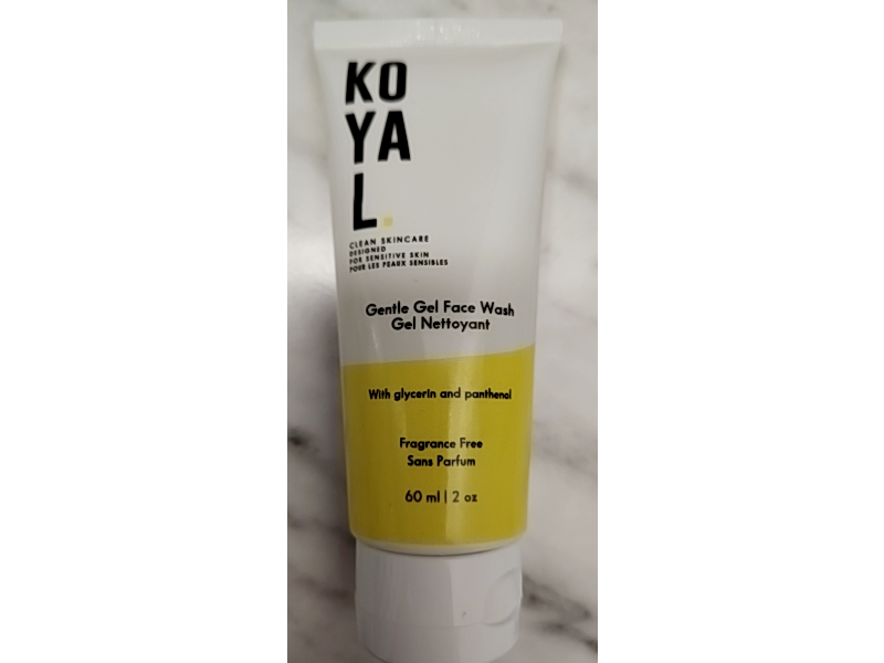Koyal Gentle Gel Face Wash, Glycerin & Panthenol, 2 oz/60 mL
