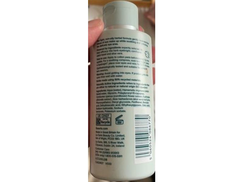 Liz Earle Eyebright Soothing Eye Cleanser, Cruelty Free, 5.0 fl oz/150 mL