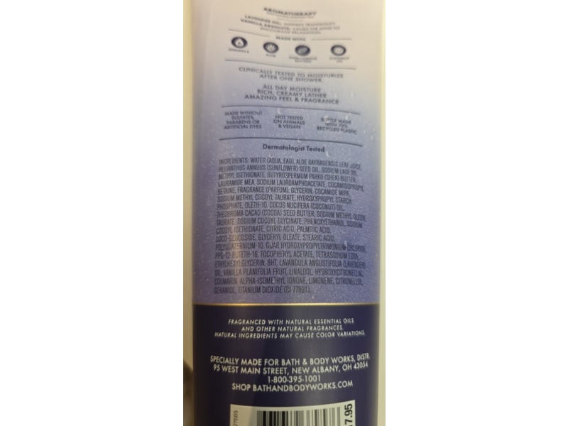 Bath & Body Works Moisturizing Body Wash, Lavender + Vanilla, 10 fl oz/295 mL