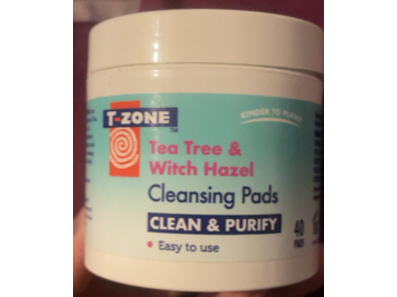 T Zone Cleansing Pads, Tea Tree & Witch Hazel, 40 Counts, Pack Of 6