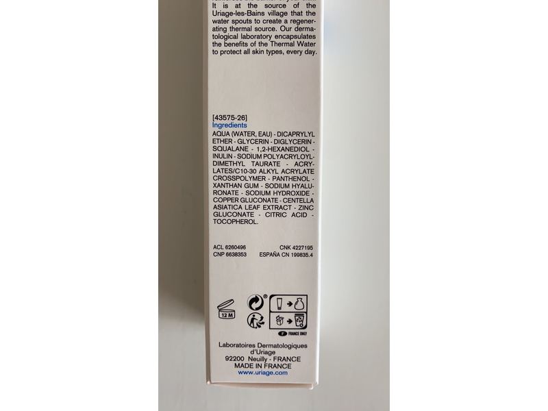Uriage Eau Thermale Daily Gel-Cream, 1.35 fl oz/40 mL