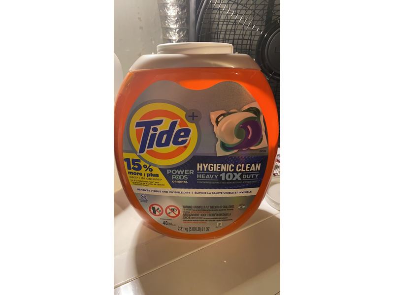 Tide Hygienic Clean Heavy 10x Duty Power PODS Laundry Detergent Pacs, Original, 48 count (Packaging May Vary)