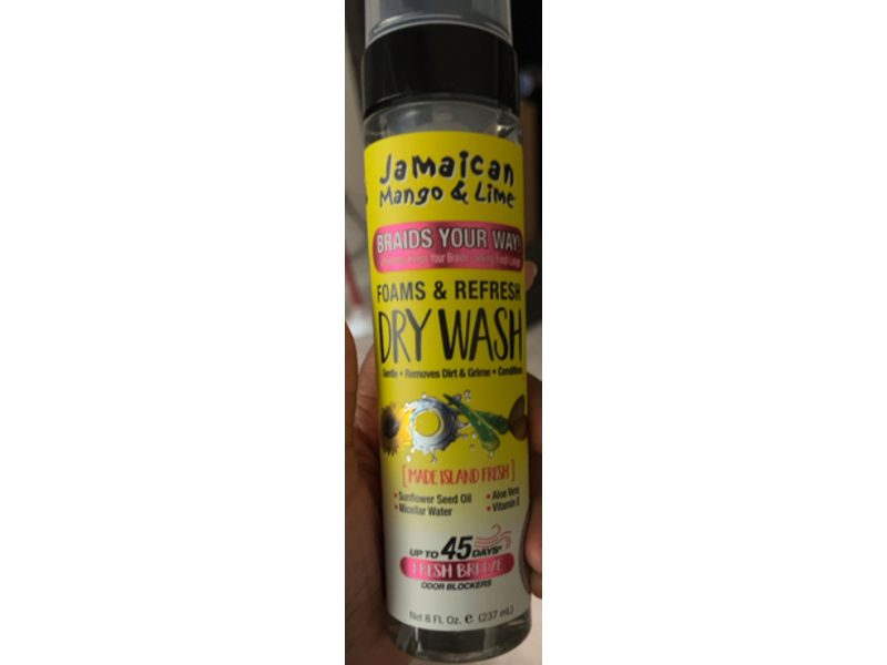 Jamaican Mango & Lime Foams & Refresh Dry Wash, Fresh Breeze, 8 fl oz/237 mL