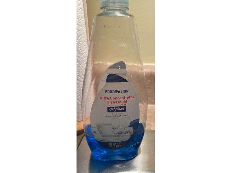 Food Lion Ultra Concentrated Dish Liquid, Original, 19.4 fl oz/573 mL