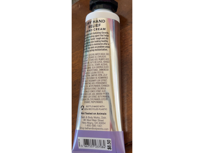 Bath & Body Works Dry Hand Relief Hydrating Hand Cream, 1 fl oz/29 mL