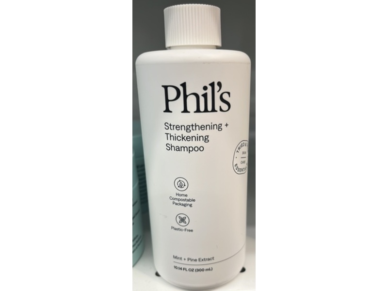 Phil's Strengthening + Thickening Shampoo, Mint + Pine Extract, 10.14 fl oz/300 mL