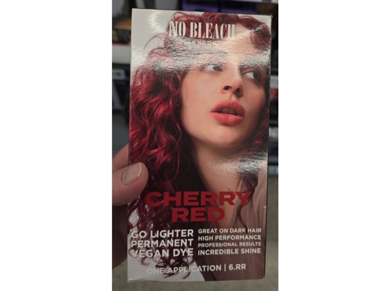 No Bleach London Permanent Hair Dye, Cherry Red, 1 Application