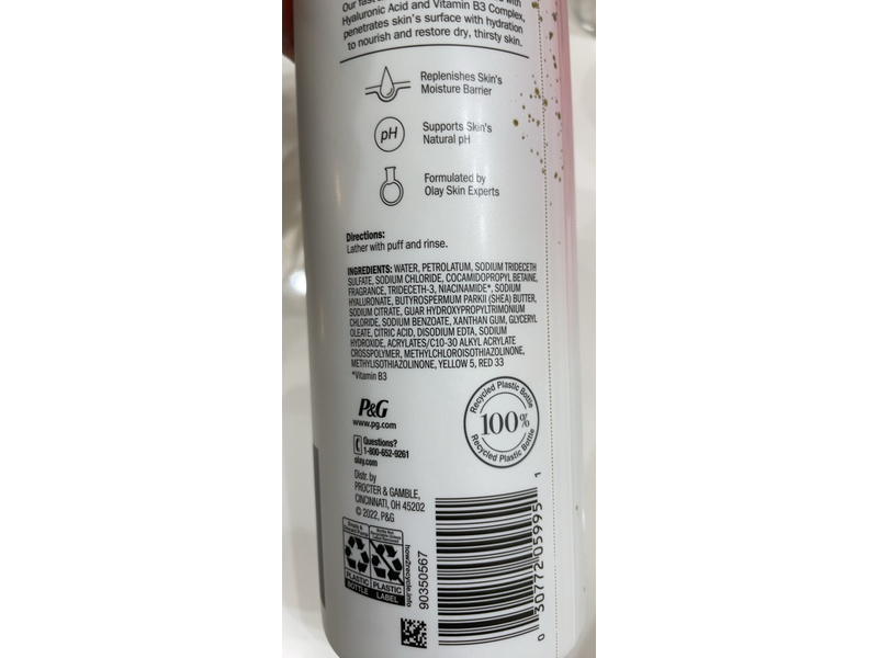 Olay Hydrating Body Wash, Hyaluronic , 20 fl oz/591 mL