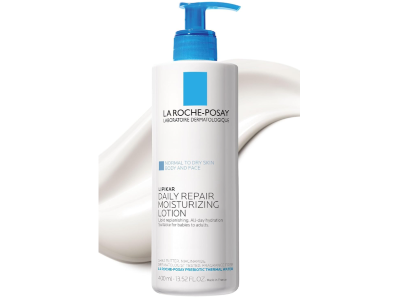 La Roche-Posay Lipikar Daily Repair Moisturizing Lotion, Normal To Dry Skin, 13.52 fl oz/400 mL