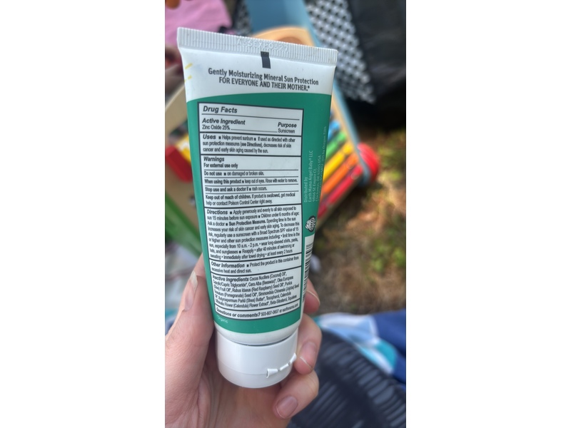 Earth Mama Baby Mineral Sunscreen Lotion, SPF 40, 3oz/84 g
