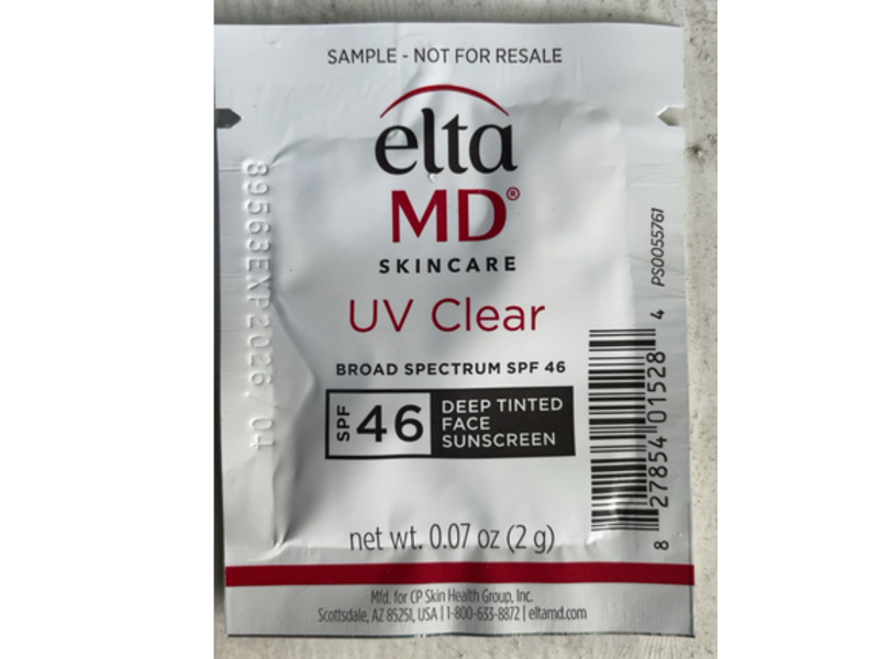 Elta MD UV Clear Tinted Face Sunscreen, Deep, SPF 46, 0.07 oz/2 g