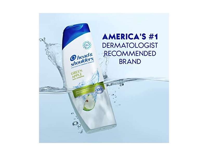 Head & Shoulders Dandruff Shampoo, Green Apple, 12.5 fl oz/370 mL