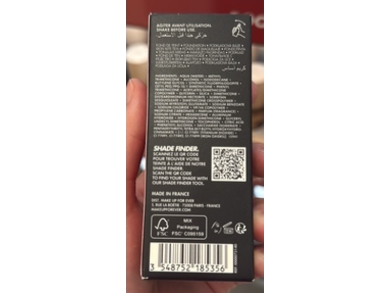 Make Up For Ever HD Skin Undetectable Stay-True Foundation, 3Y40, 1.01 fl oz/30 mL