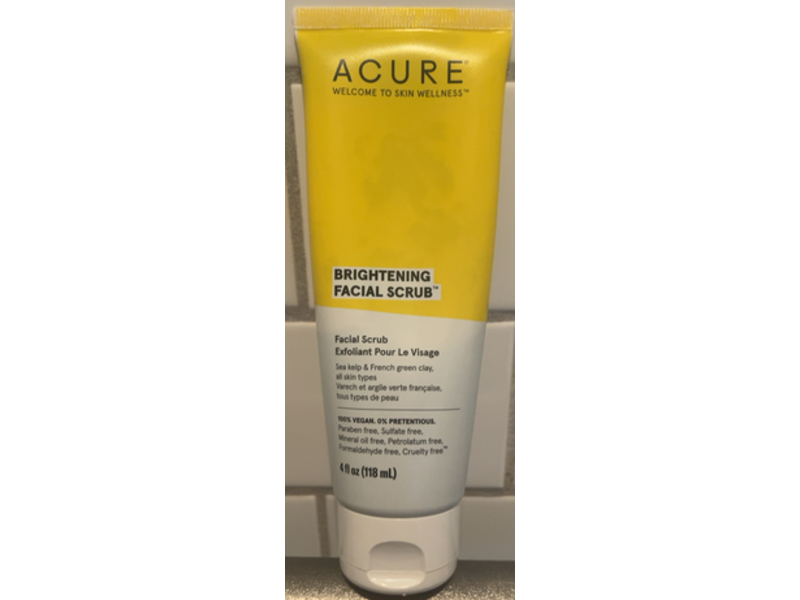 Acure Brightening Facial Scrub, 4 fl oz/118 mL