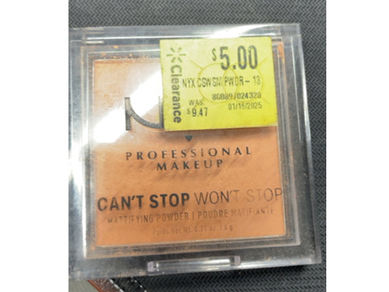 NYX Professional Makeup Can't Stop Won't Stop, Mattifying Powder, 13 Brightening Peach, 0.21 oz