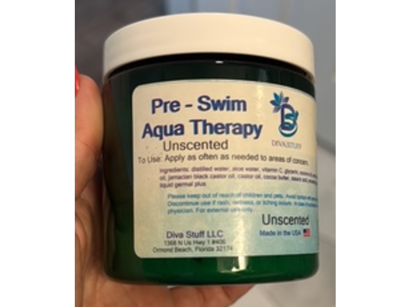 Diva Stuff Pre-Swim Aqua Therapy Chlorine Neutralizing Lotion, Unscented, 8 oz/236 mL