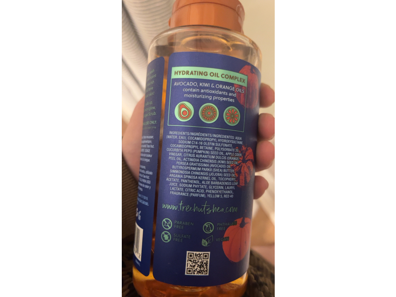 Tree Hut Nourish + Tone Foaming Gel Wash, Pumpkin Pop, 18 fl oz/532 mL