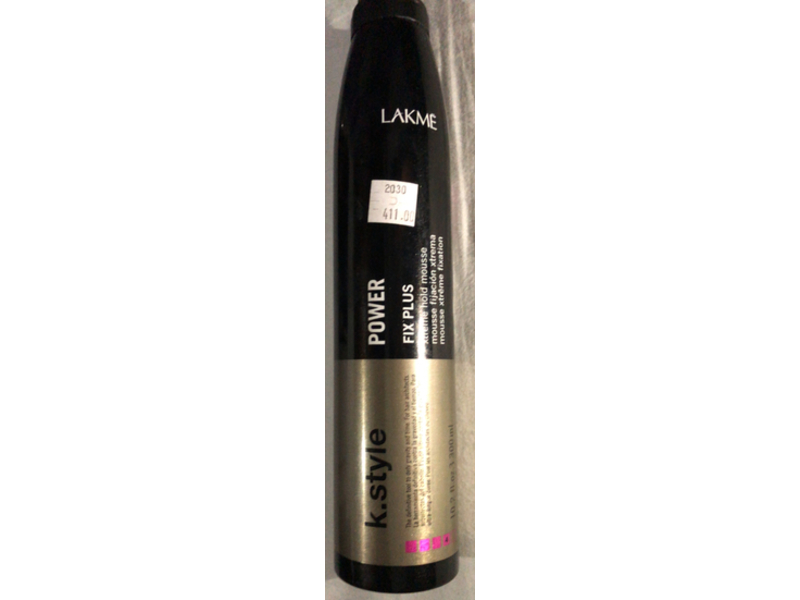 Lakme K.Style Power Fix Plus Xtreme Hold Mousse, 10.2 fl oz/300 mL