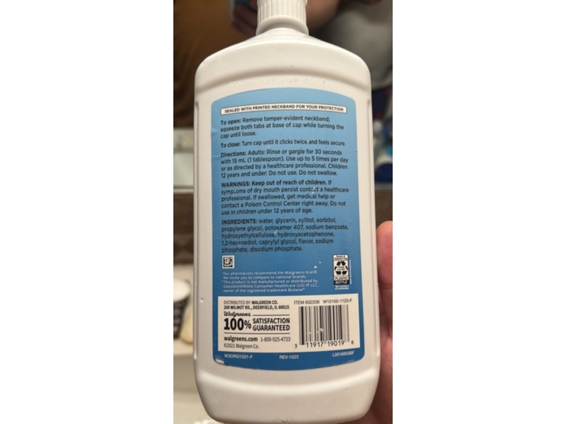 Walgreens Mouth Rinse, Mint, 33.8 fl oz/1 L