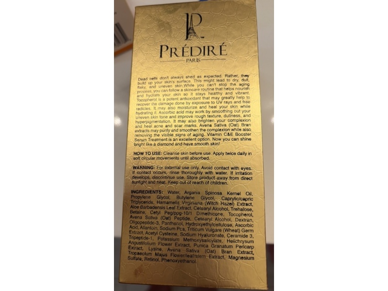 Predire Paris Vitamin C, E & A Serum Treatment, 1.35 fl oz/40 mL