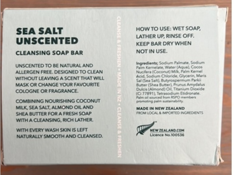 Beau & Duke Soap Bar, Seasalt, 7.05 oz/200 g, Pack Of 2