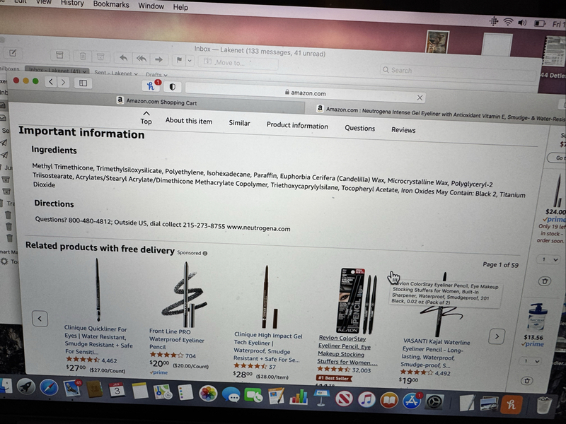 Neutrogena Intense Gel Eyeliner, Dark Brown 30, 0.004 oz/0.1 g