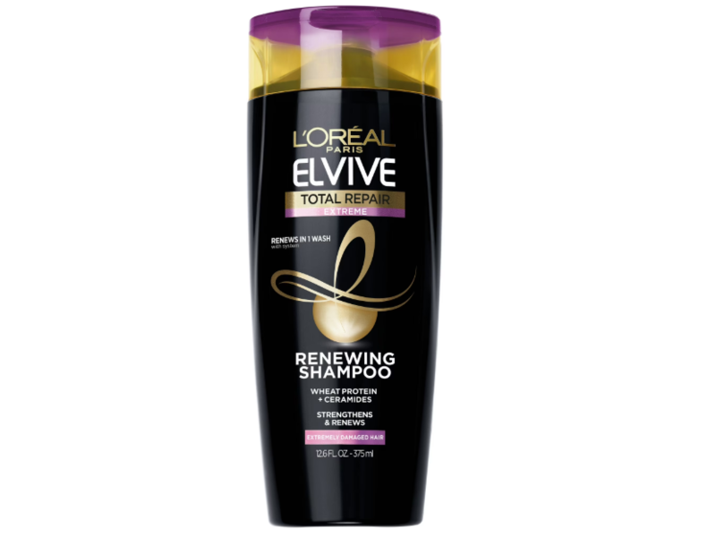 L'Oreal Paris Elvive Renewing Shampoo, Wheat Protein + Ceramides, 12.6 fl oz/375 mL