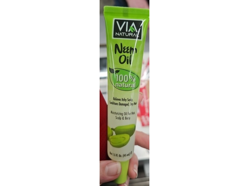 Via Natural Moisturizing Oil, Neem Oil, 1.5 fl oz/45 mL