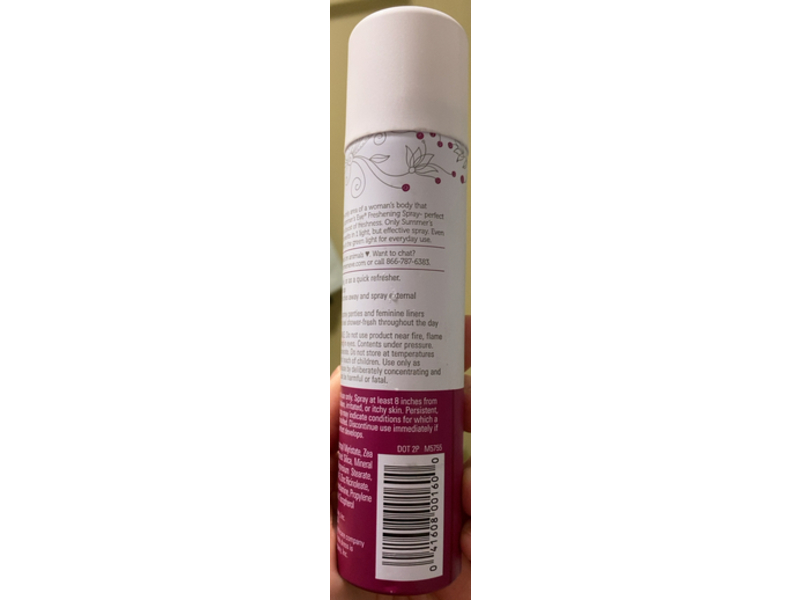 Summer's Eve 5 In 1 Amber Nights Freshening Spray, 2 oz/56.7 g