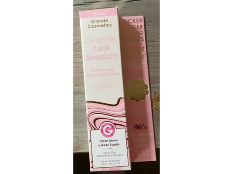Grande Cosmetics Grandelash Sensitive Peptide Lash Enhancing Serum, Travel, 0.07 fl oz/2 mL