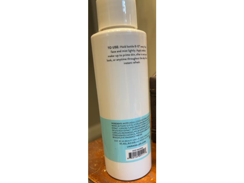 Laura Geller Restore Spackle Mist, Coconut Water, 4.0 fl oz/120 mL