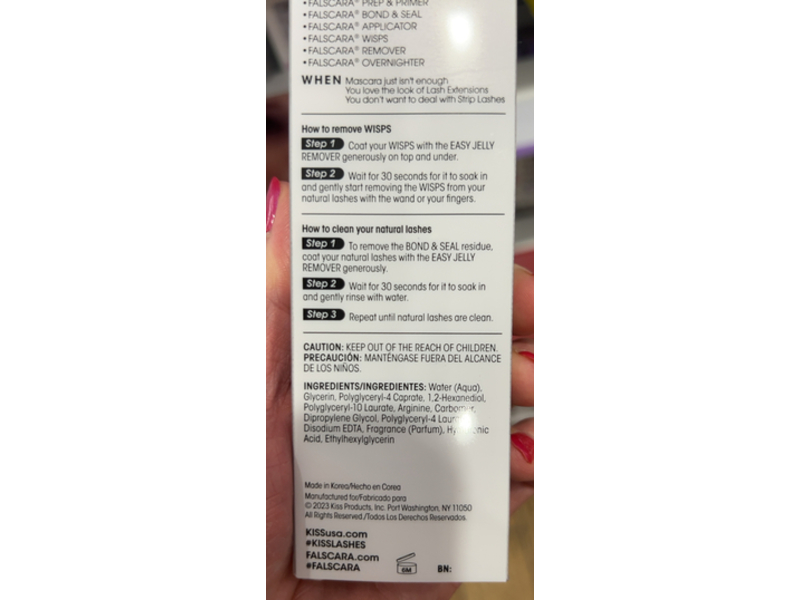 Kiss Falscara Easy Jelly Remover, 0.18 oz/5.2 g