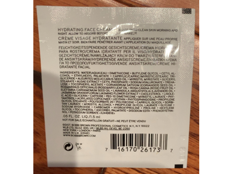 Bobbi Brown Hydrating Face Cream, 0.05 fl oz/1.5 mL