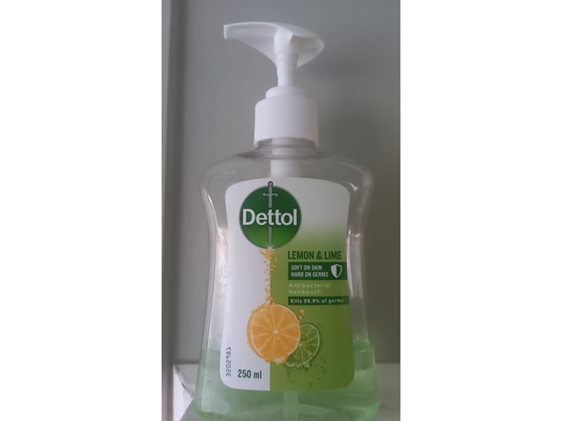 Dettol Antibacterial Hand Wash, Lemon & Lime, 250 mL