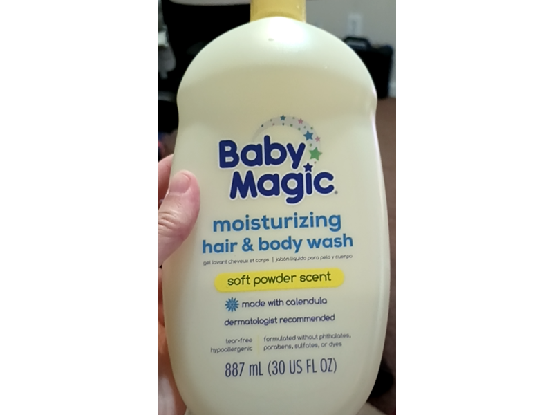 Baby Magic Moisturizing Hair & Body Wash, Soft Powder Scent, 30 fl oz/887 mL