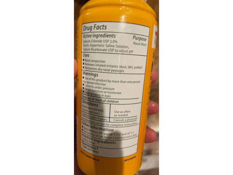 CVS Health Sterile Saline Nasal Mist, Sodium Chloride, 4.6 oz/129 g