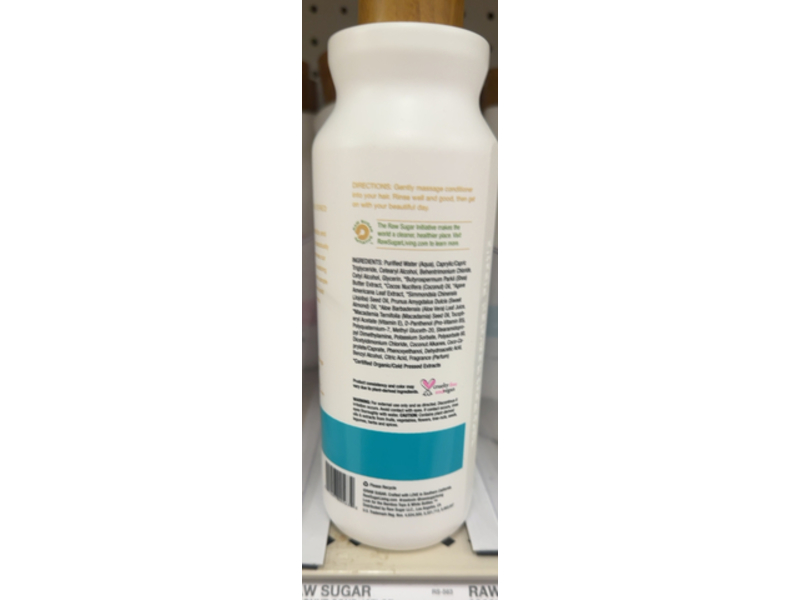 Raw Sugar The Moisture Smoothie Conditioner, Coconut + Agave + Sweet Almond Milk , 18 fl oz/532 mL