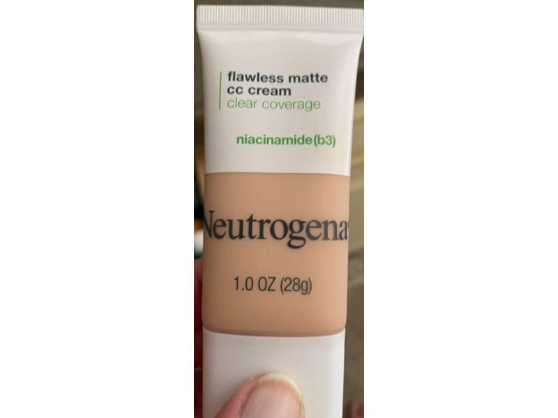 Neutrogena Flawless Matte CC Cream Clear Coverage, Niacinamide (b3), 1.0 Shell, 1.0 oz/28 g