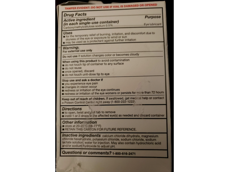 Major Lubricating Plus Eye Drops, 0.01 fl oz/0.4 mL