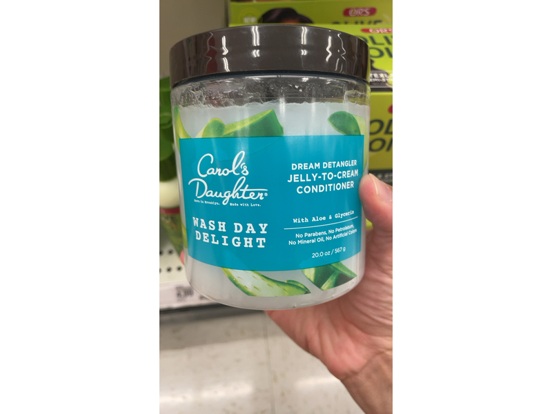 Carol's Daughter Wash Day Delight Cream Detangler Jelly-To-Cream Conditioner, Aloe & Glycerin, 20.0 oz/567 g