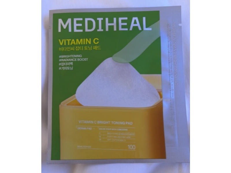 Mediheal Toner Pads, Vitamin C, 180 mL, 100 Count
