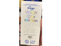 Kroger Ultralight Silky Sunscreen, SPF 40, 1.7 fl oz/50 mL - thumbnail 2